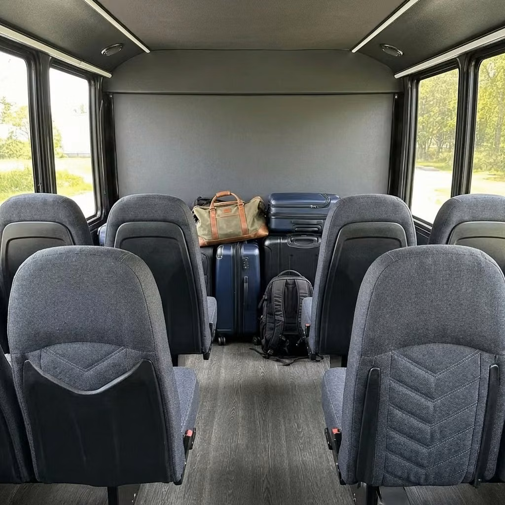 casselberry 25 passenger minibus luggage area