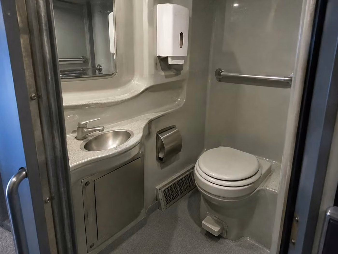 casselberry 56 passenger charter bus onboard restroom