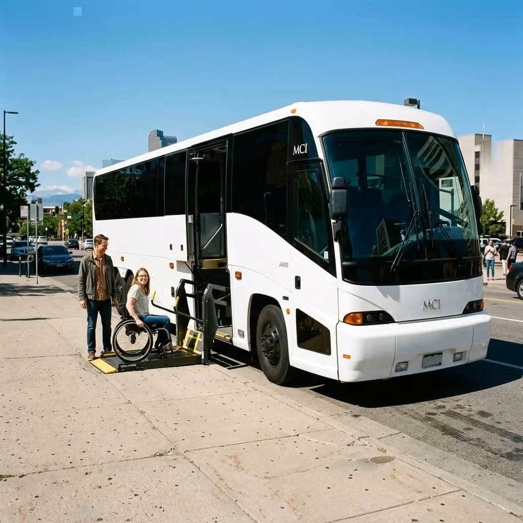 casselberry 56 passenger charter bus wheelchair lift