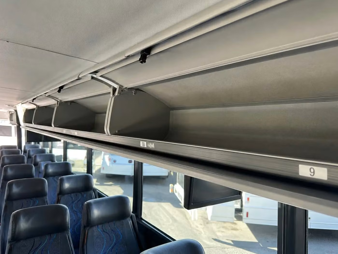 casselberry charter bus overhead storage