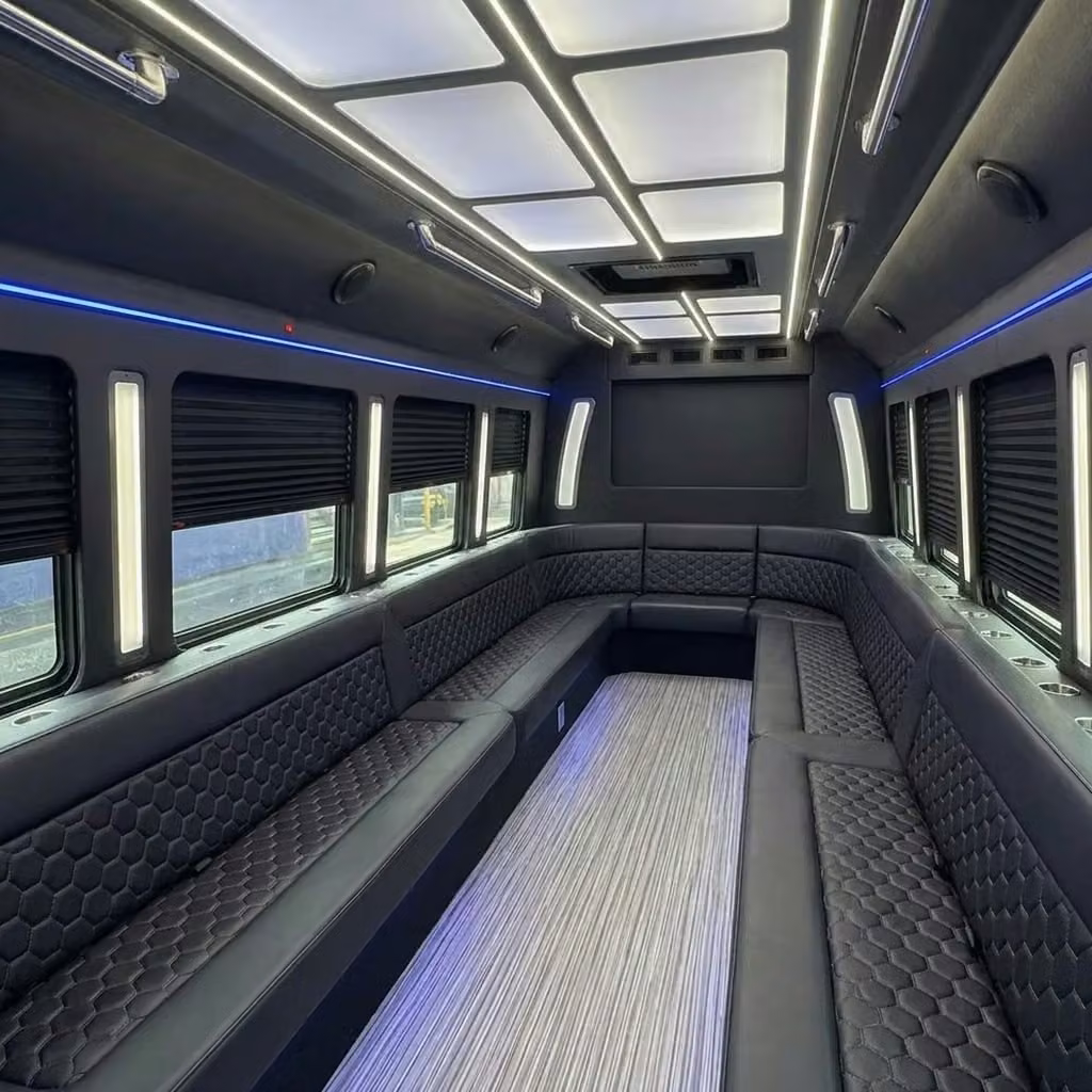 casselberry party bus wraparound seating
